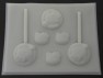294sp Bye Bye Kitty Face Chocolate or Hard Candy Lollipop Mold
